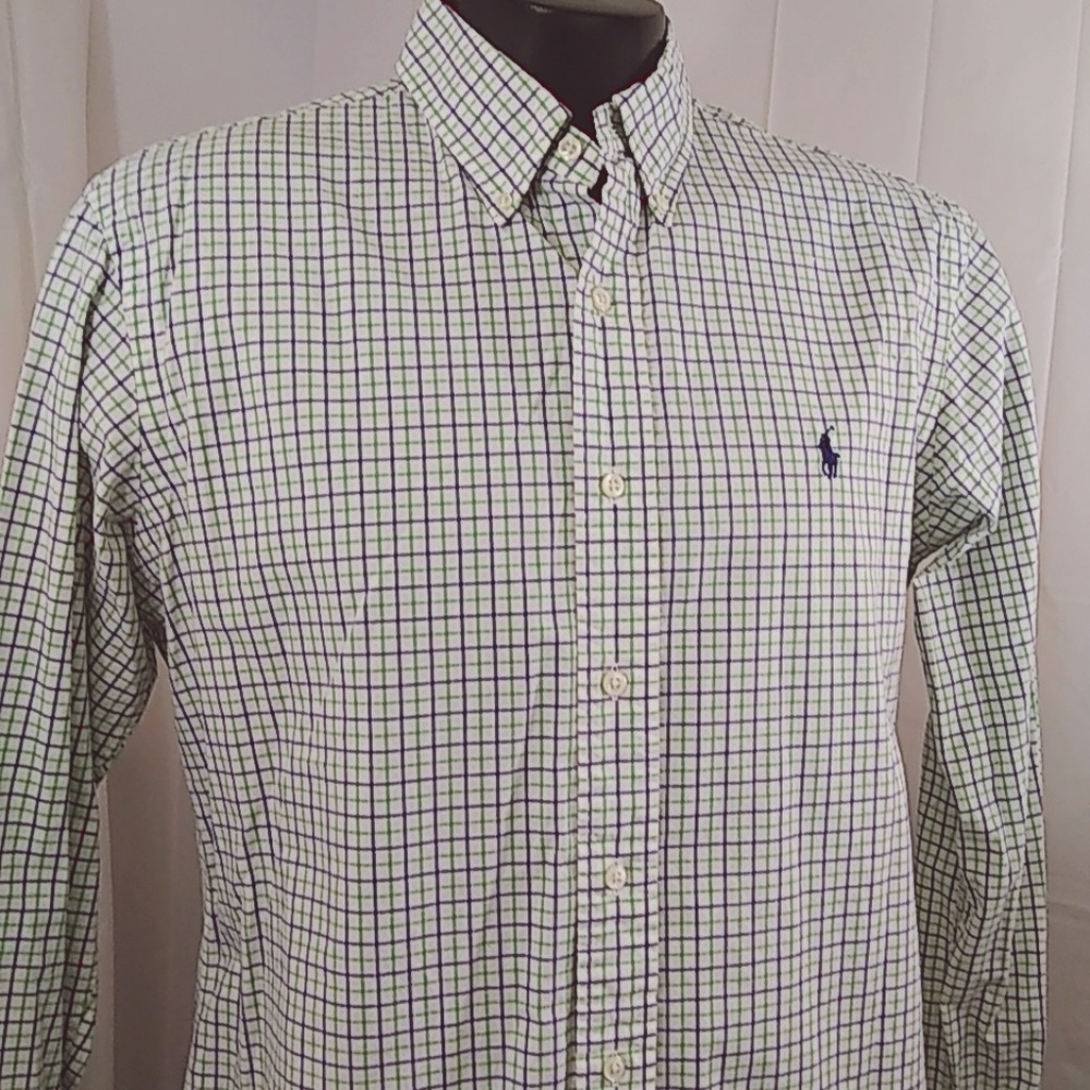 Ralph Lauren Custom Fit Mens Size L Dress Shirt